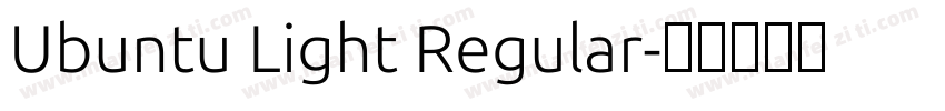 Ubuntu Light Regular字体转换